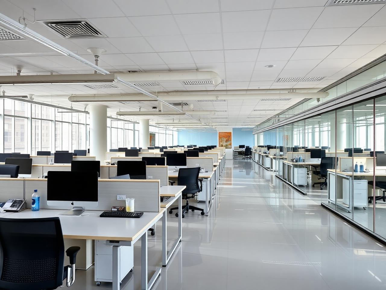 Evening office contract — open-plan workspace, Harrow HA1